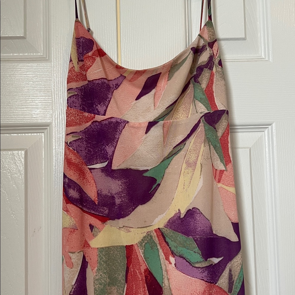 New with tags NWT Wayf Floral Dress, pink teal bright pastel, size small